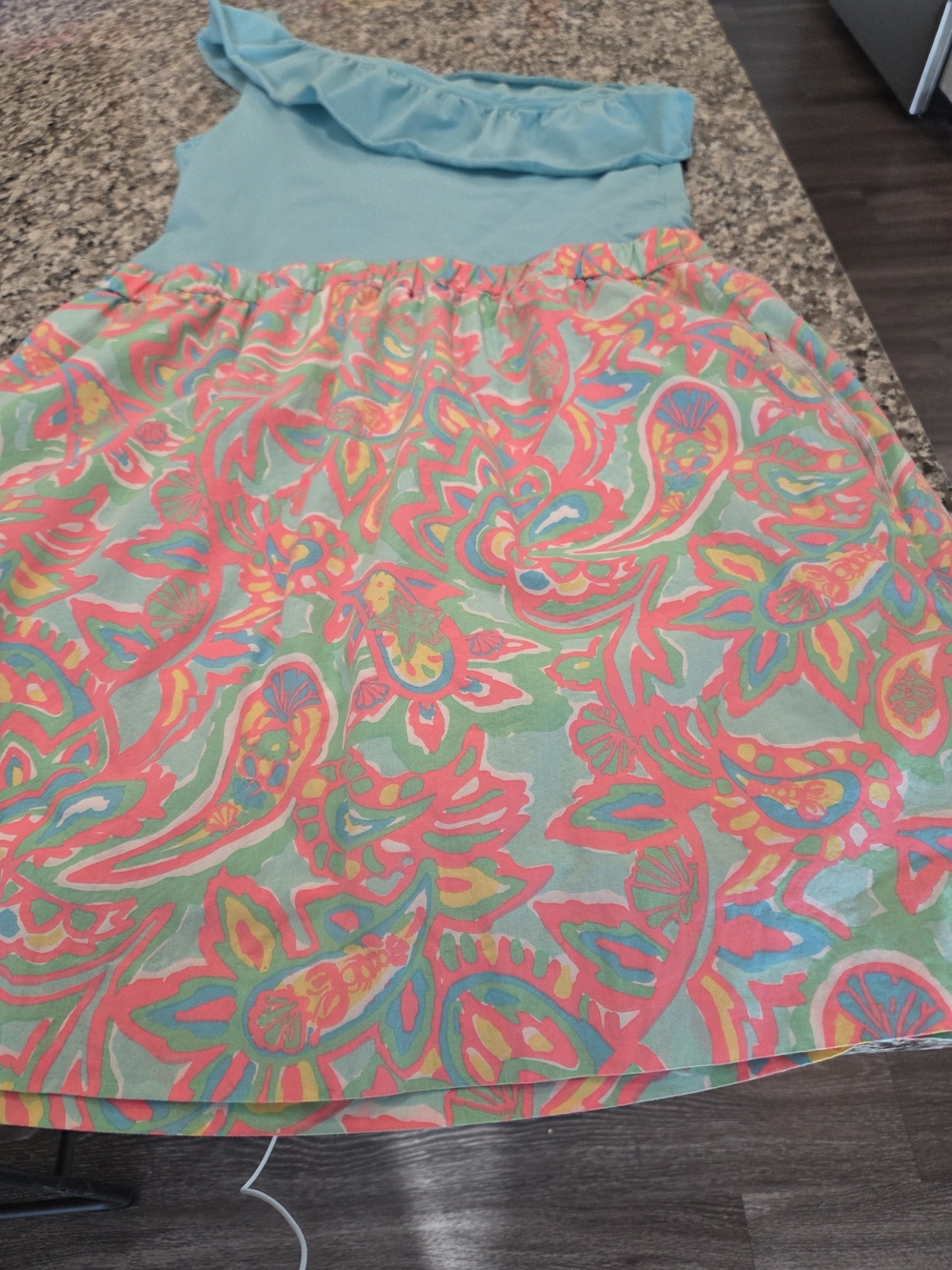 Lilly Pulitzer Aqua and Coral & Mint Paisley Dress